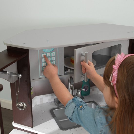 Большая детская игровая кухня Эспрессо-Интерактив – угловая  